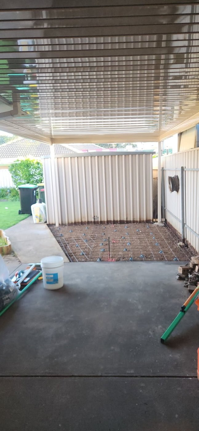 Concrete patio and outdoor area preparation